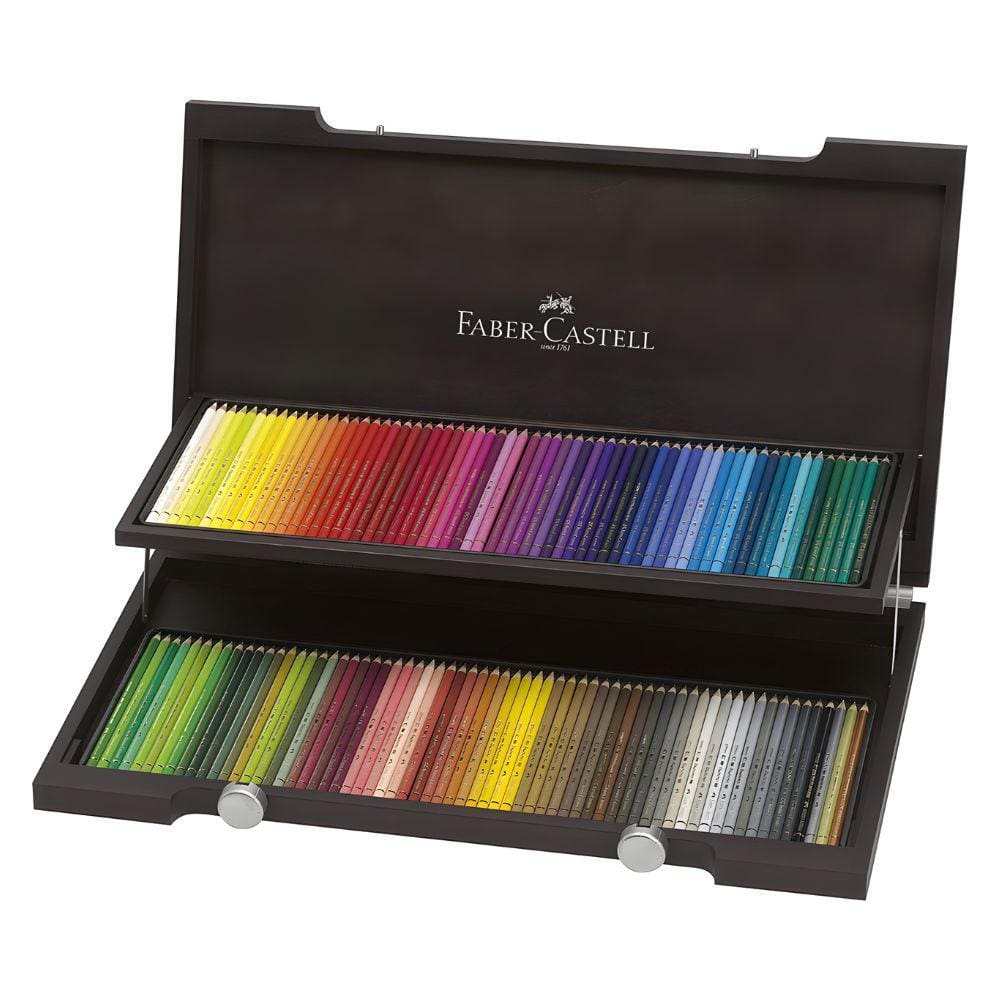 Estojo Madeira Faber Castell Lápis Polychromos 120 Cores