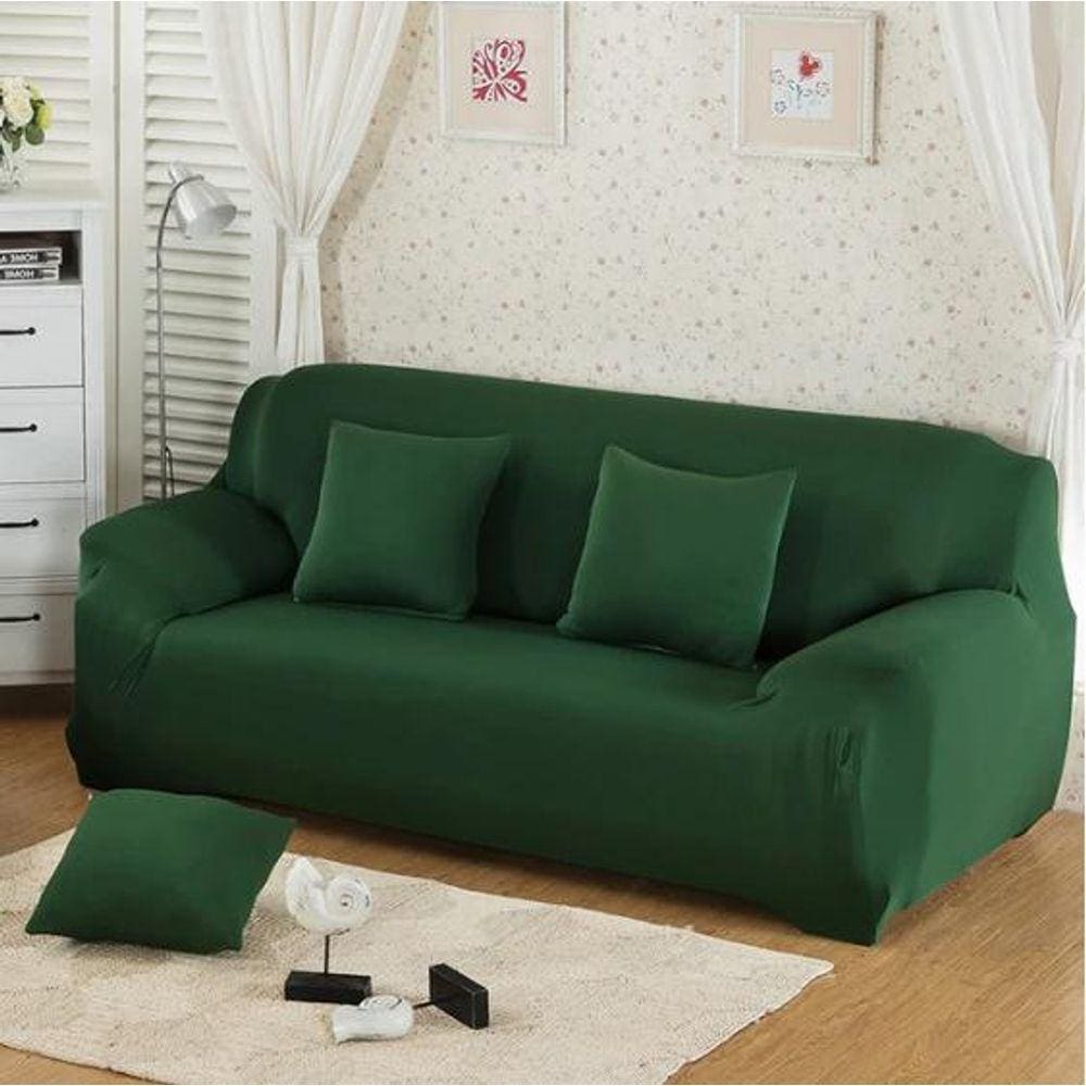 Capa De Sofá Spandex 3 Lugares 190-230Cm Verde