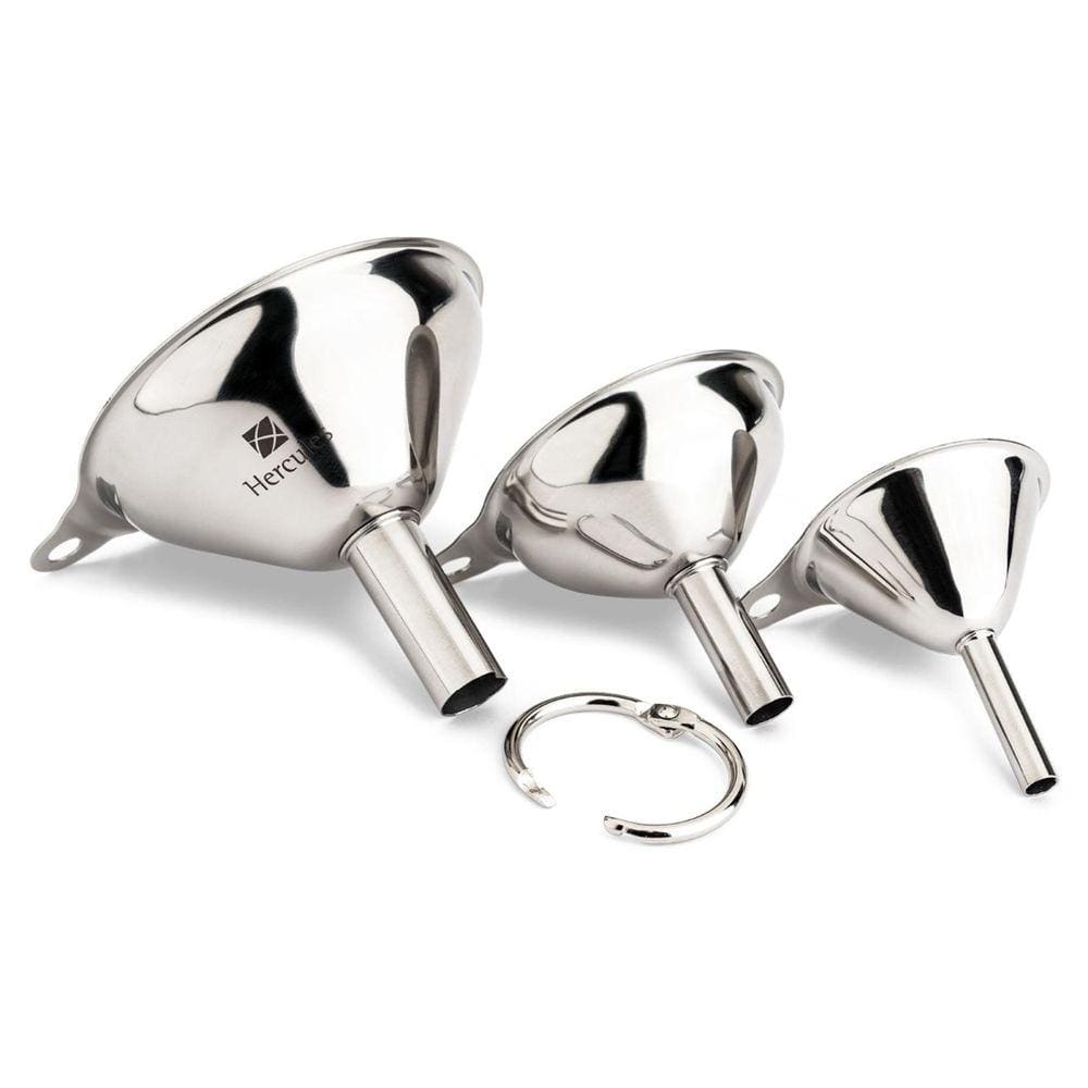 Conjunto de Funil Com 3 Peças em Aço Inox Hércules