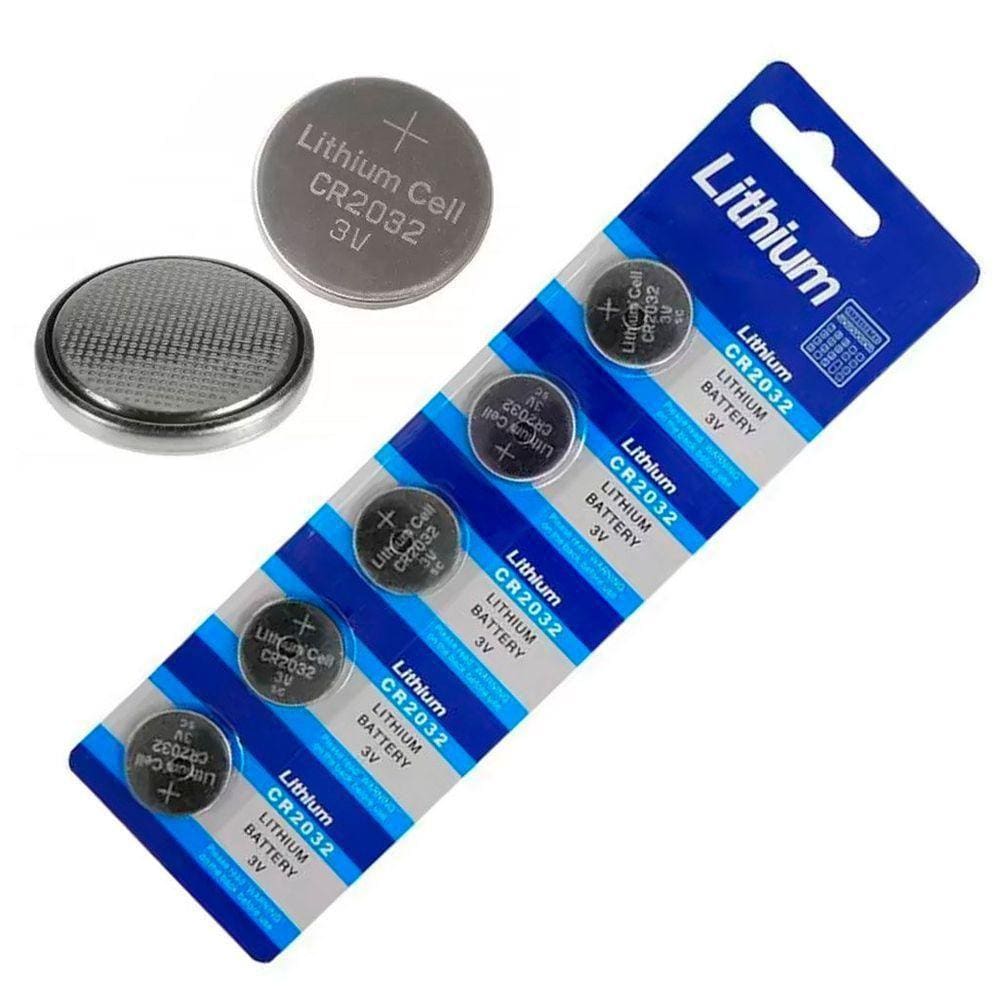 Bateria De Lithium Cr2032 3v Cartela Com 5 Unidades
