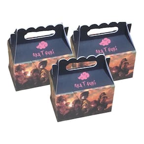 Kit 50 Maletinha Decoração Festa Lembrancinhas Tema Akatsuki