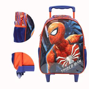 Mochila de Rodinha Infantil Tamanho 16 Homem-Aranha R Xeryus