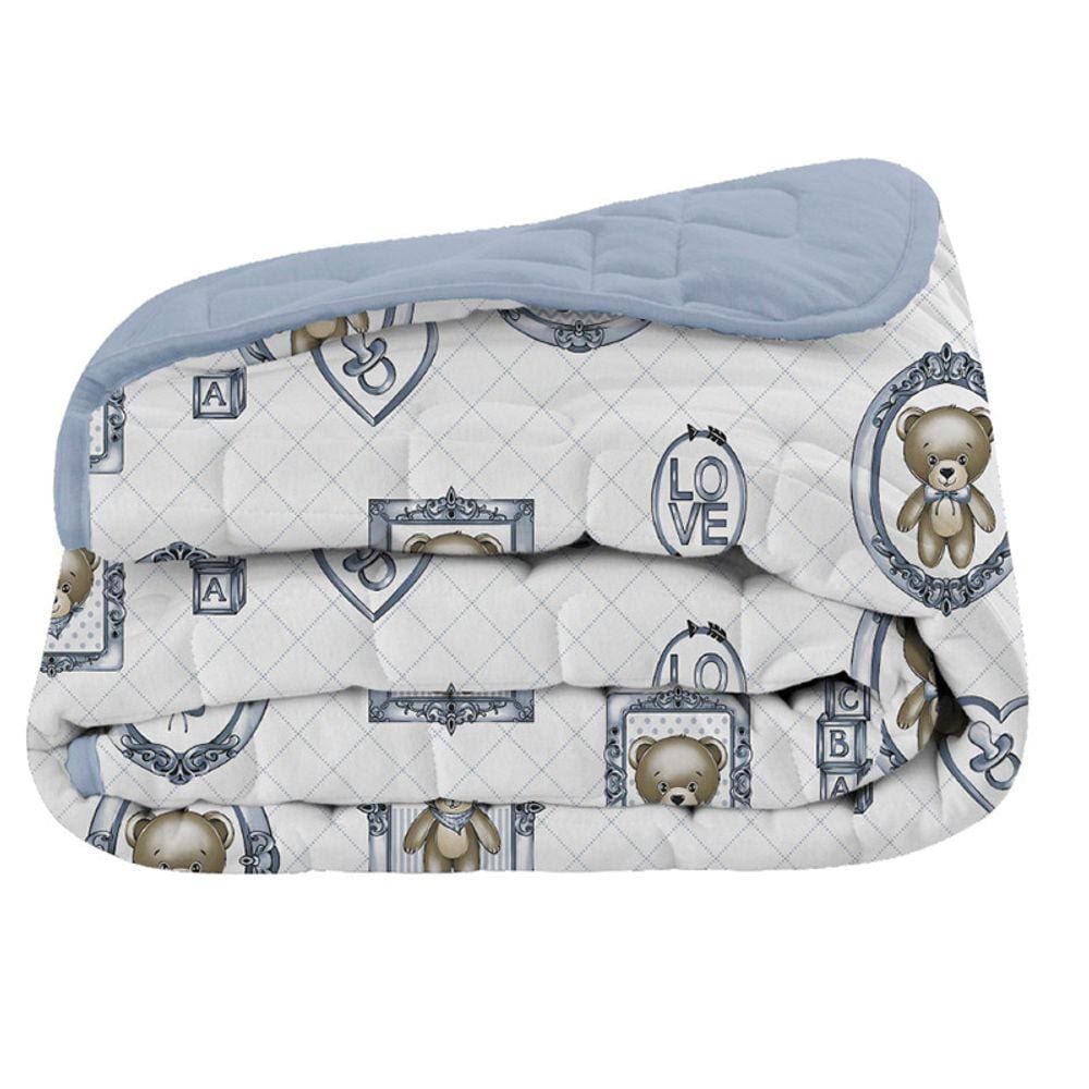 Edredom Tecebem Baby Malha Guilherme Estampado 85cmx145m Azul