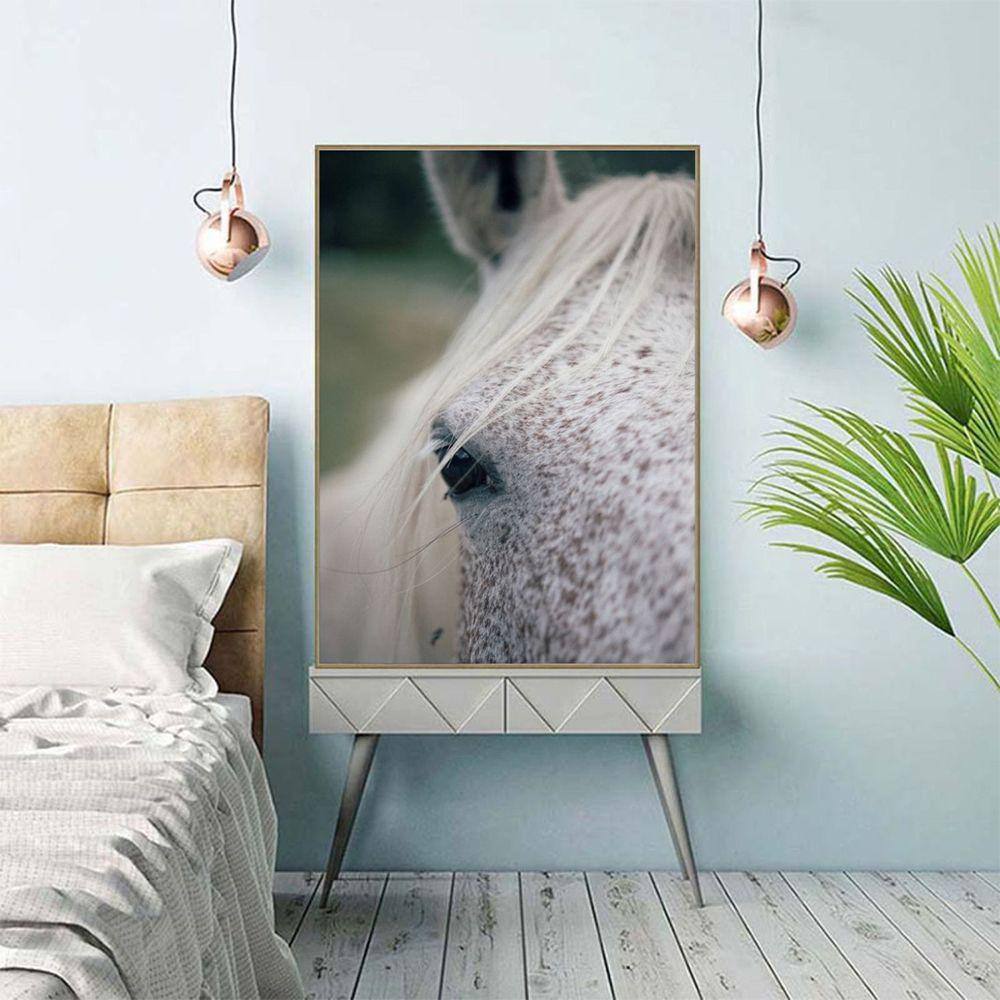 Quadro Canvas Decorativo para Sala Cavalo Branco 1,00x80
