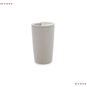 Copo Térmico De Bambu Ecológico Com Tampa Café Leite 500ml
