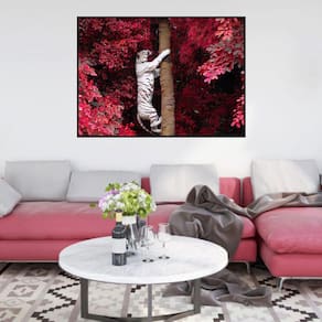 Quadro Canvas Decorativo para Sala Tigre Branco 1,00x1,30