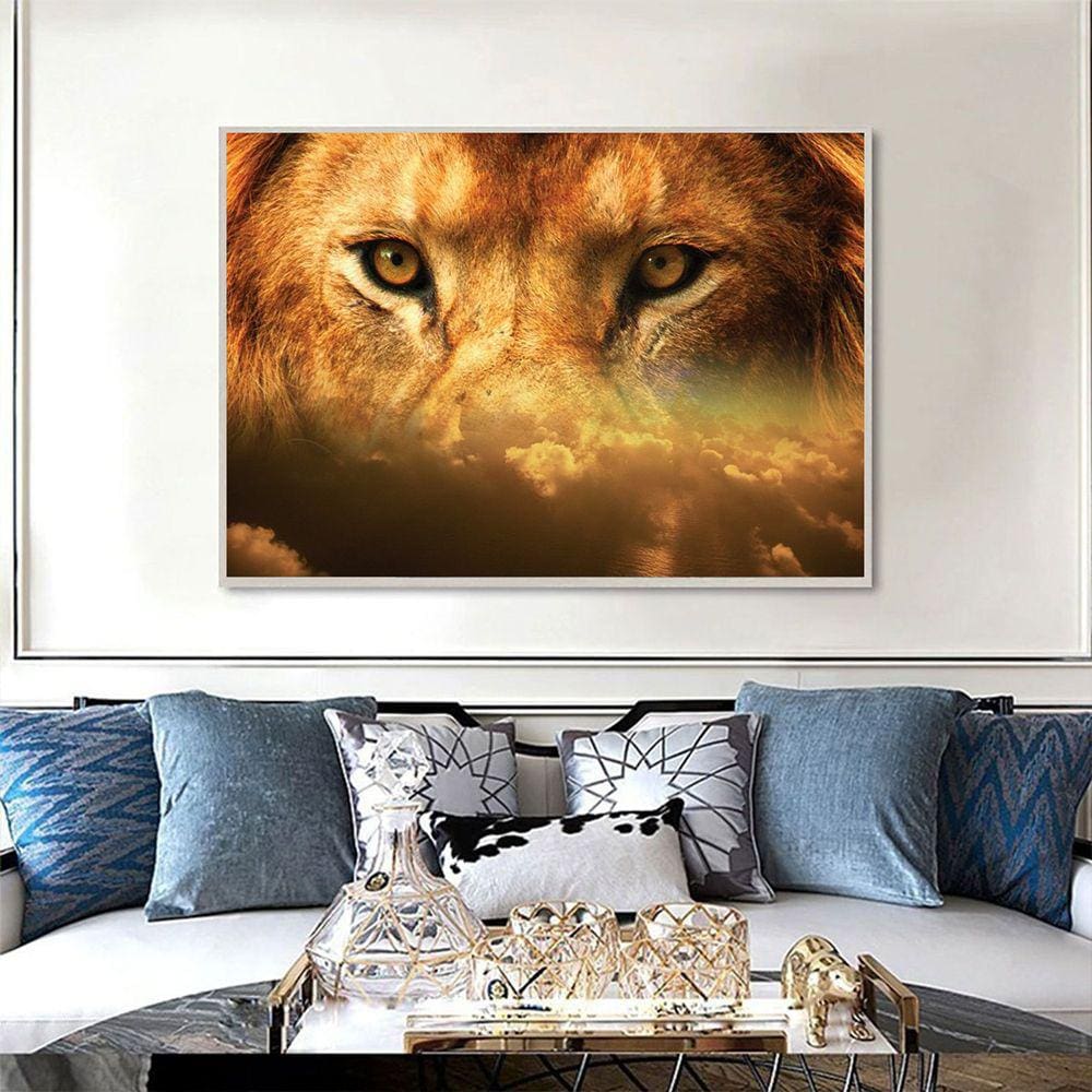 Quadro Canvas Decorativo para Sala Leão de Judá 60x90