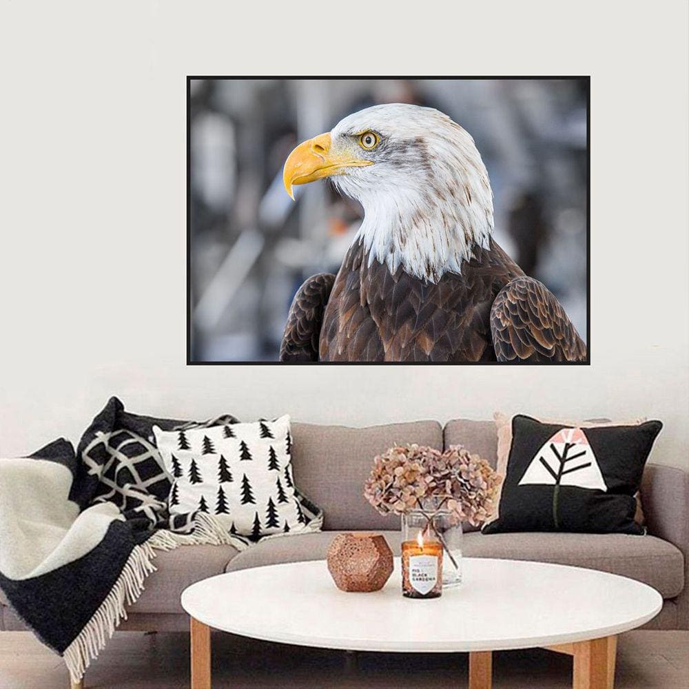 Quadro Canvas Decorativo para Sala Águia 60x90