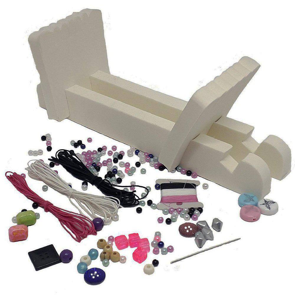 Kit Pulseira Com Tear E Miçangas Infantil - Kits For Kids