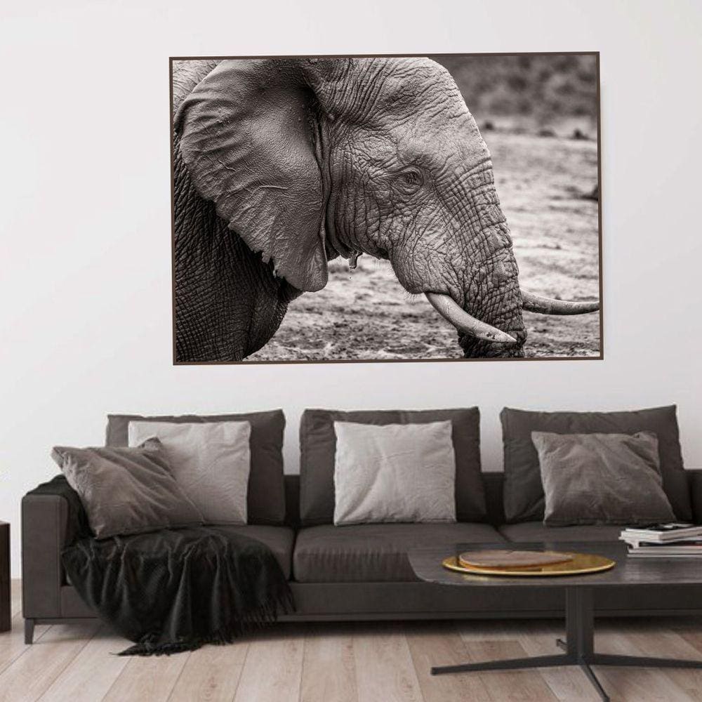 Quadro Canvas Decorativo para Sala Elefante 1,00x1,30