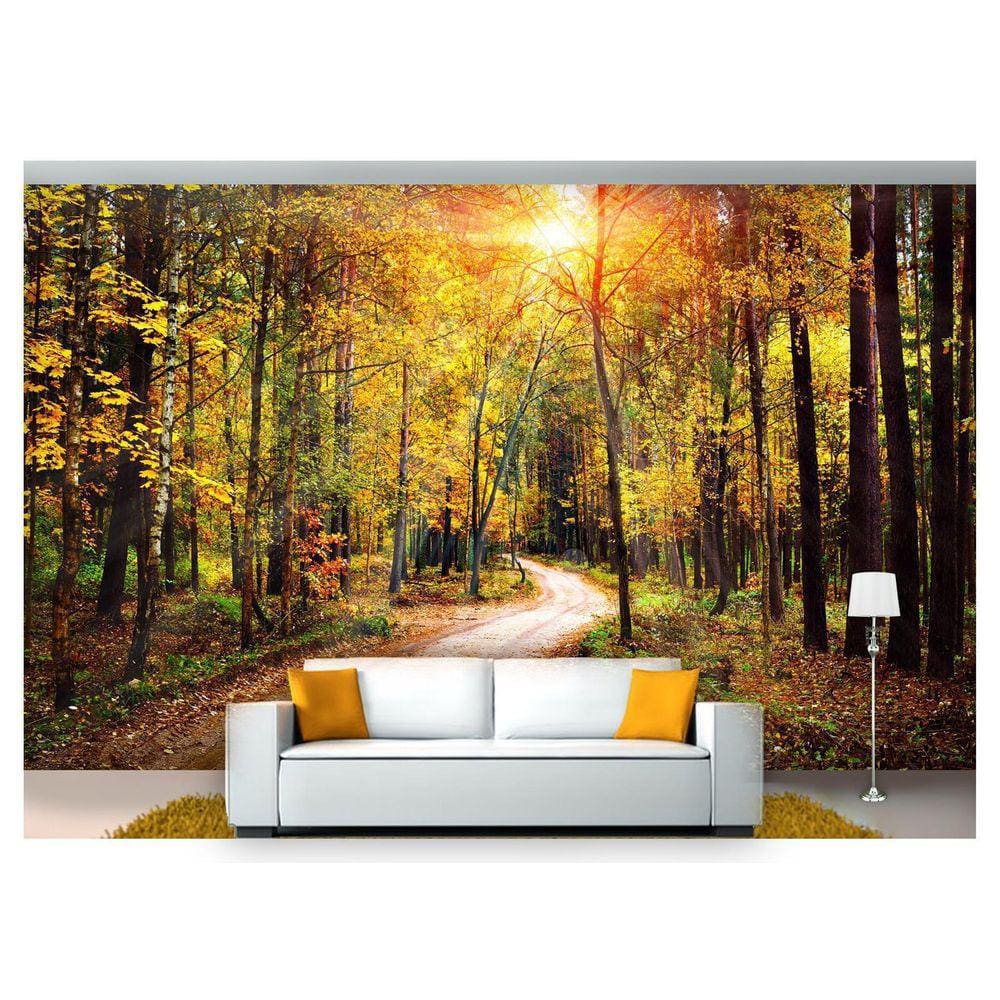 Papel De Parede Floresta Natureza Árvores 3D 3M² Xna198