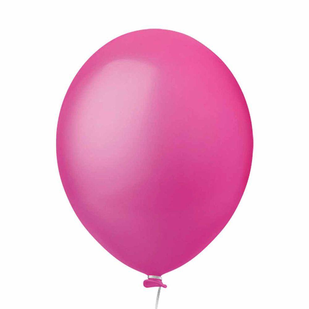Balão Látex Pink - 8 Polegadas - 50 Unidades