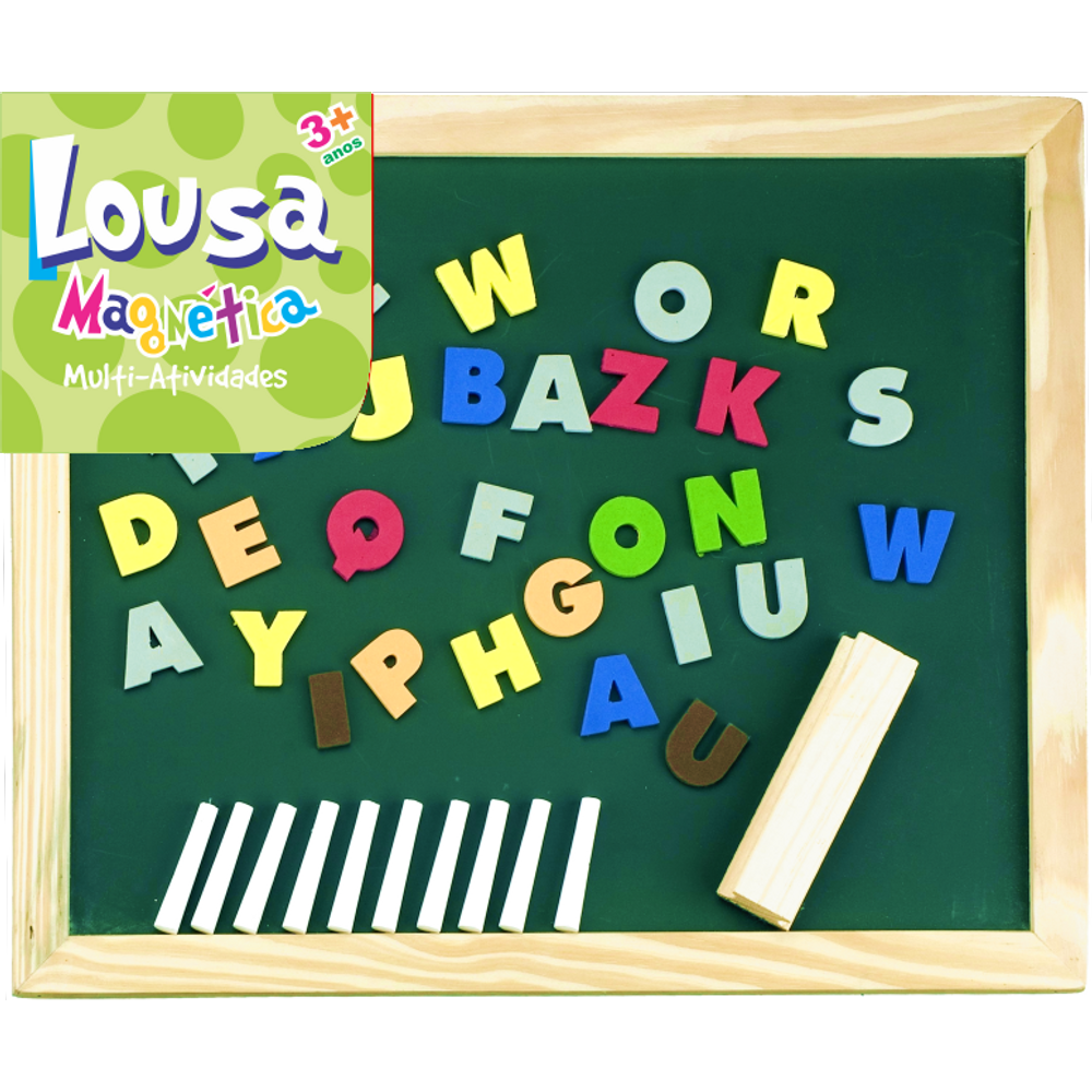 Lousa Magnética Alfabeto Bate Bumbo Madeira
