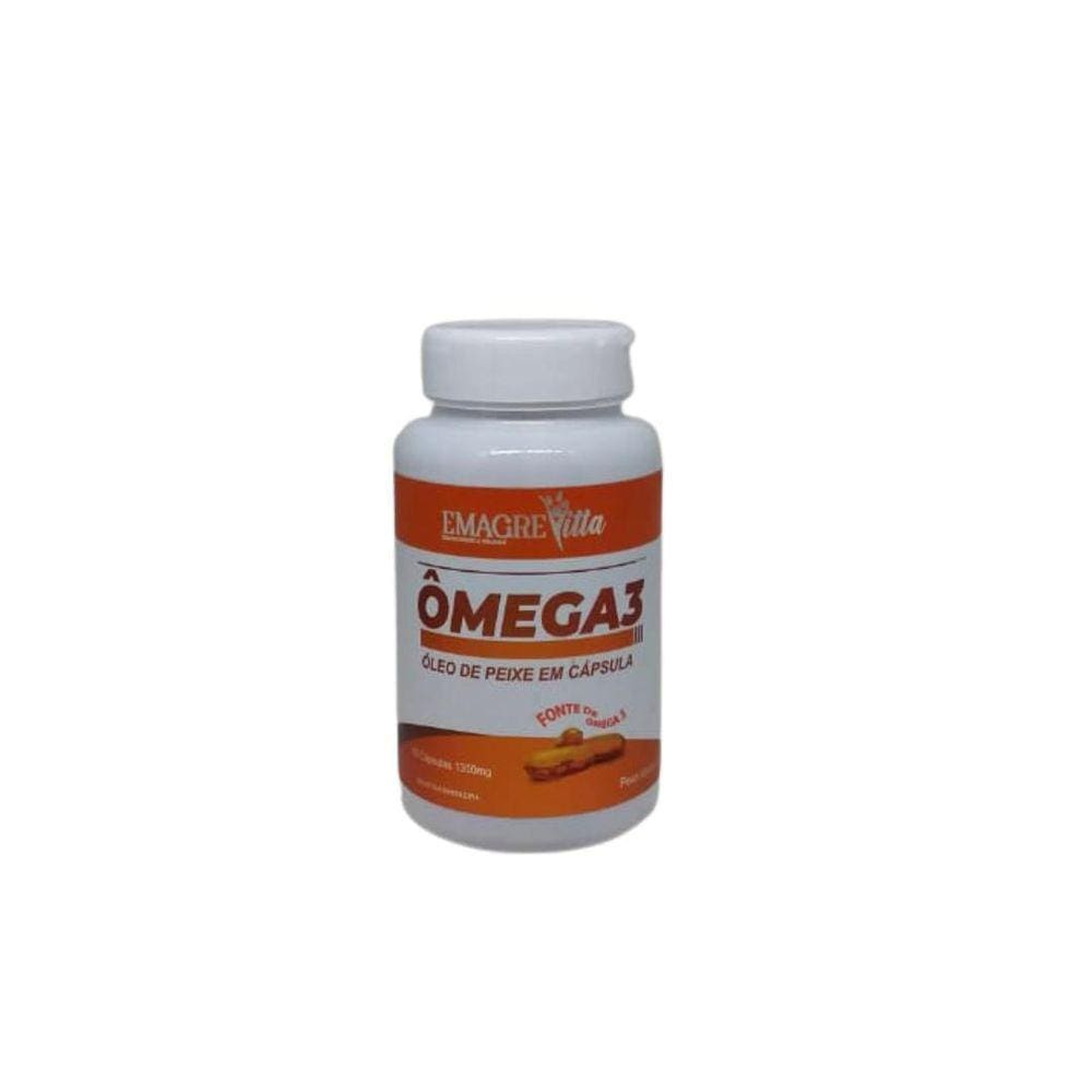 Ômega 3 Óleo De Peixe Natural Puro 60 Capsulas Emagrevitta