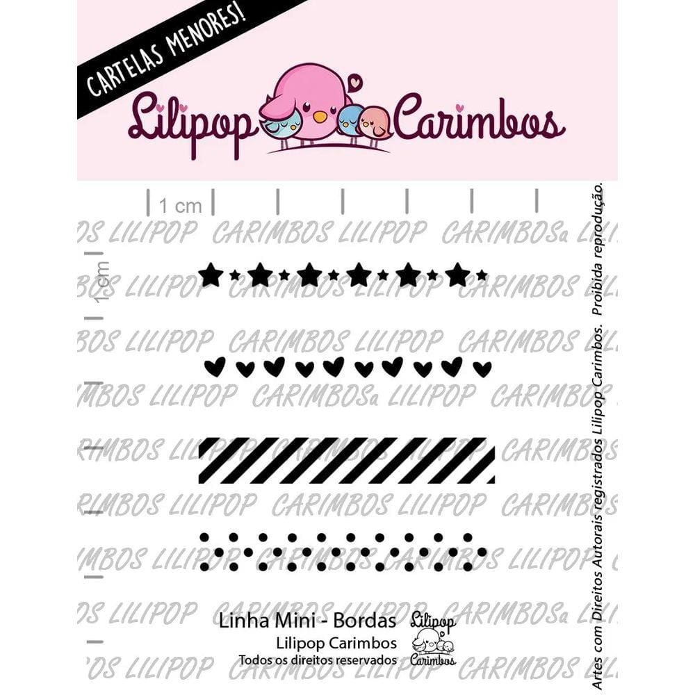 Cartela de Carimbos Transparente Mini Bordas - Lilipop