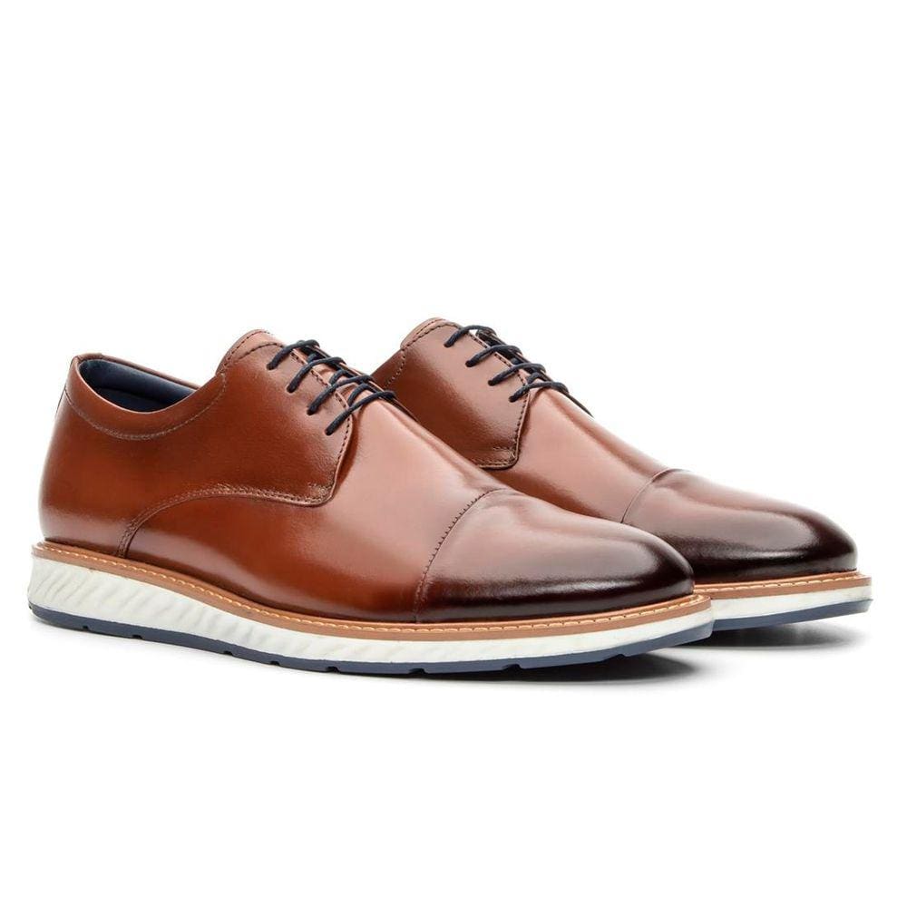 Sapato Oxford Brogue Derby Couro Premium Masculino Bigioni