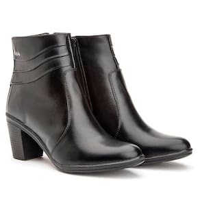 Bota Montaria Cano Curto Couro Comfort Black