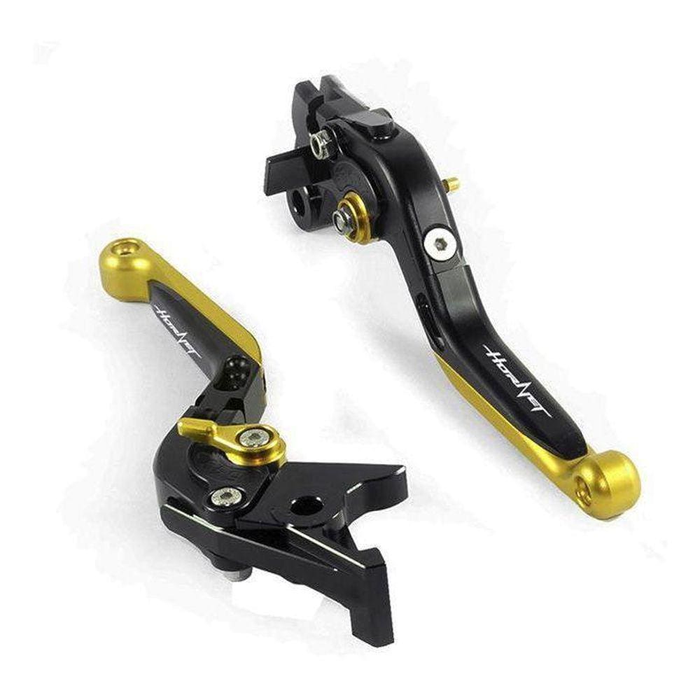 Manete Extensível Esportivo Cb 600F Hornet Preto Dourado