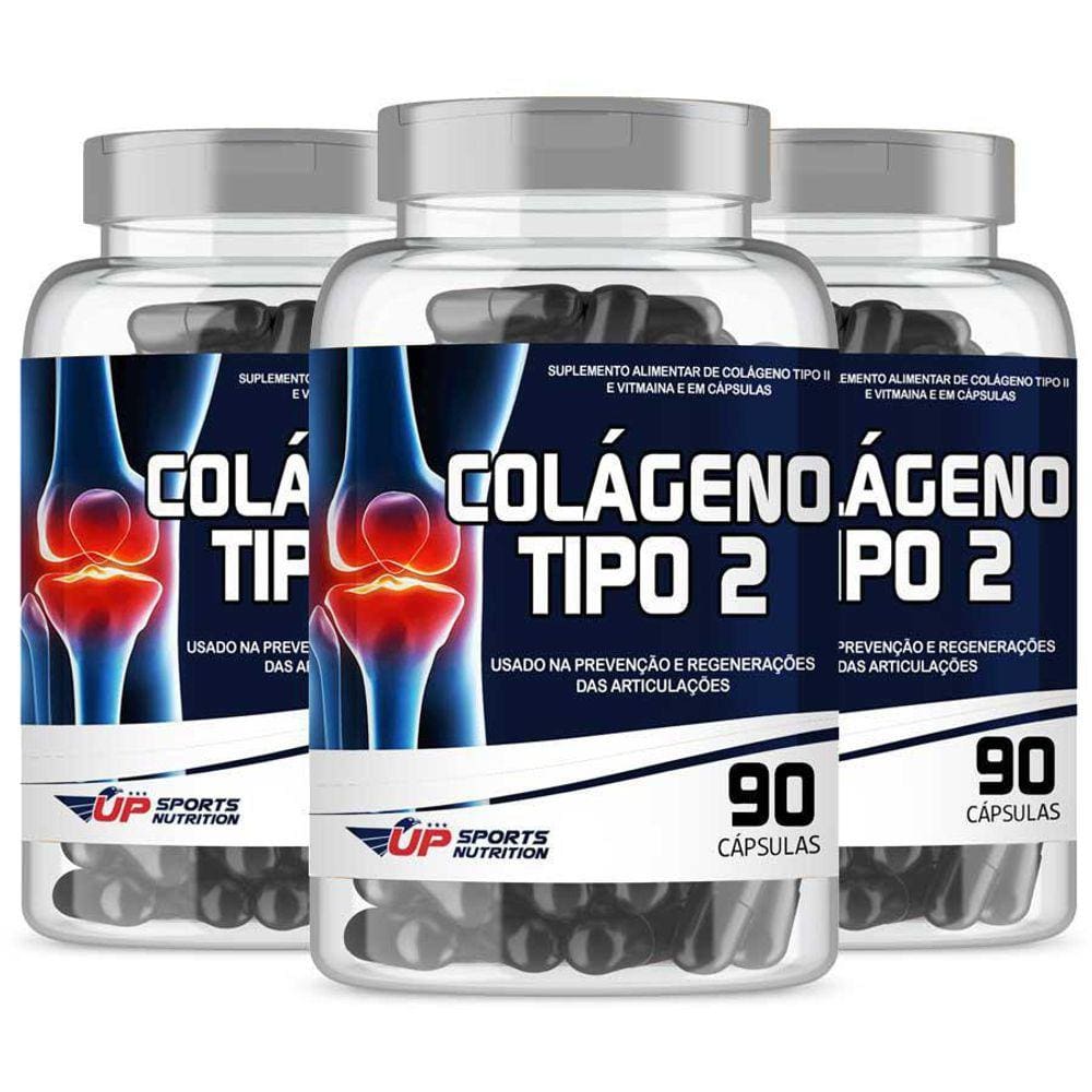 Colágeno Tipo 2 Sports Nutrition 40mg 3 Potes 90 Cápsulas