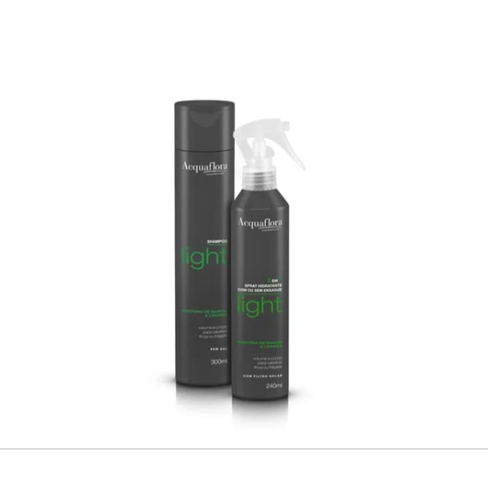 Kit Shampoo 300ml & Spray 240ml Da Acquaflora Light