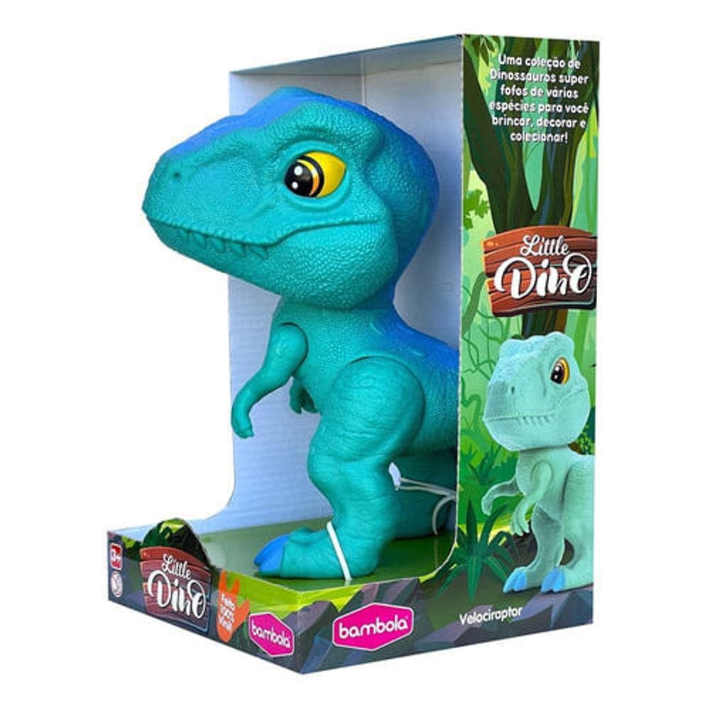 Boneco - Dinossauro Velociraptor - Vinil Little Dino - 772 BAMBOLA BRINQUEDOS