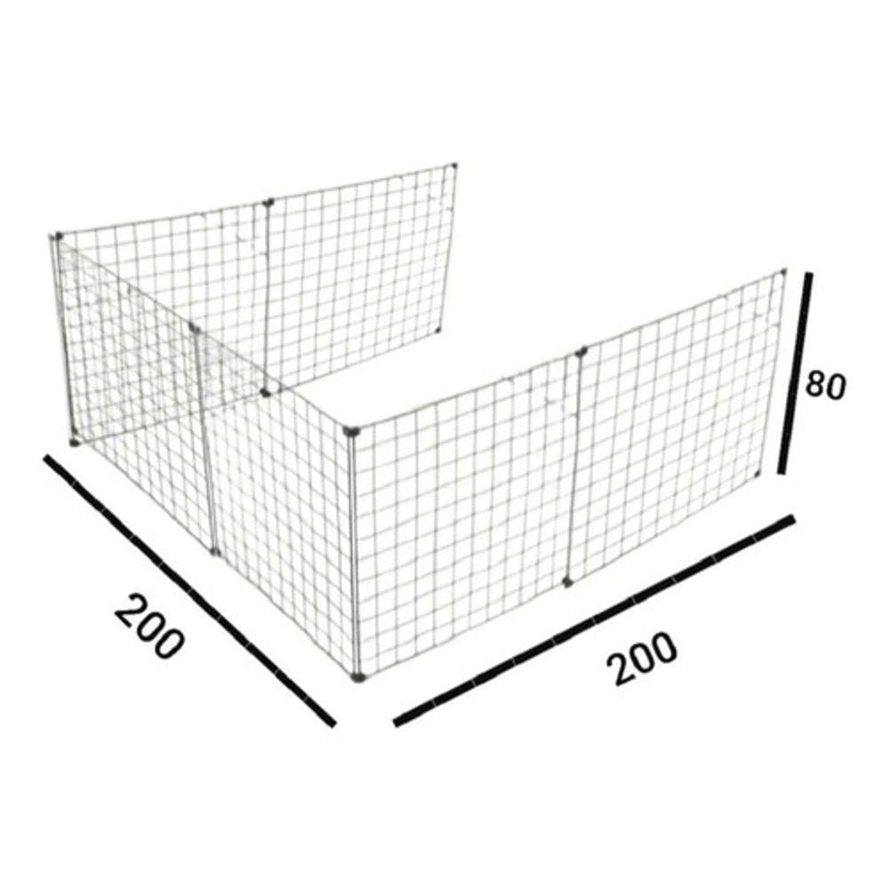 Cercadinho Para Cachorro Pet Telado 200cm X 200cm X 80cm