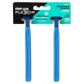 Aparelho Barbear Flexor 2 Lâminas Cabo Emborrachado Com 2