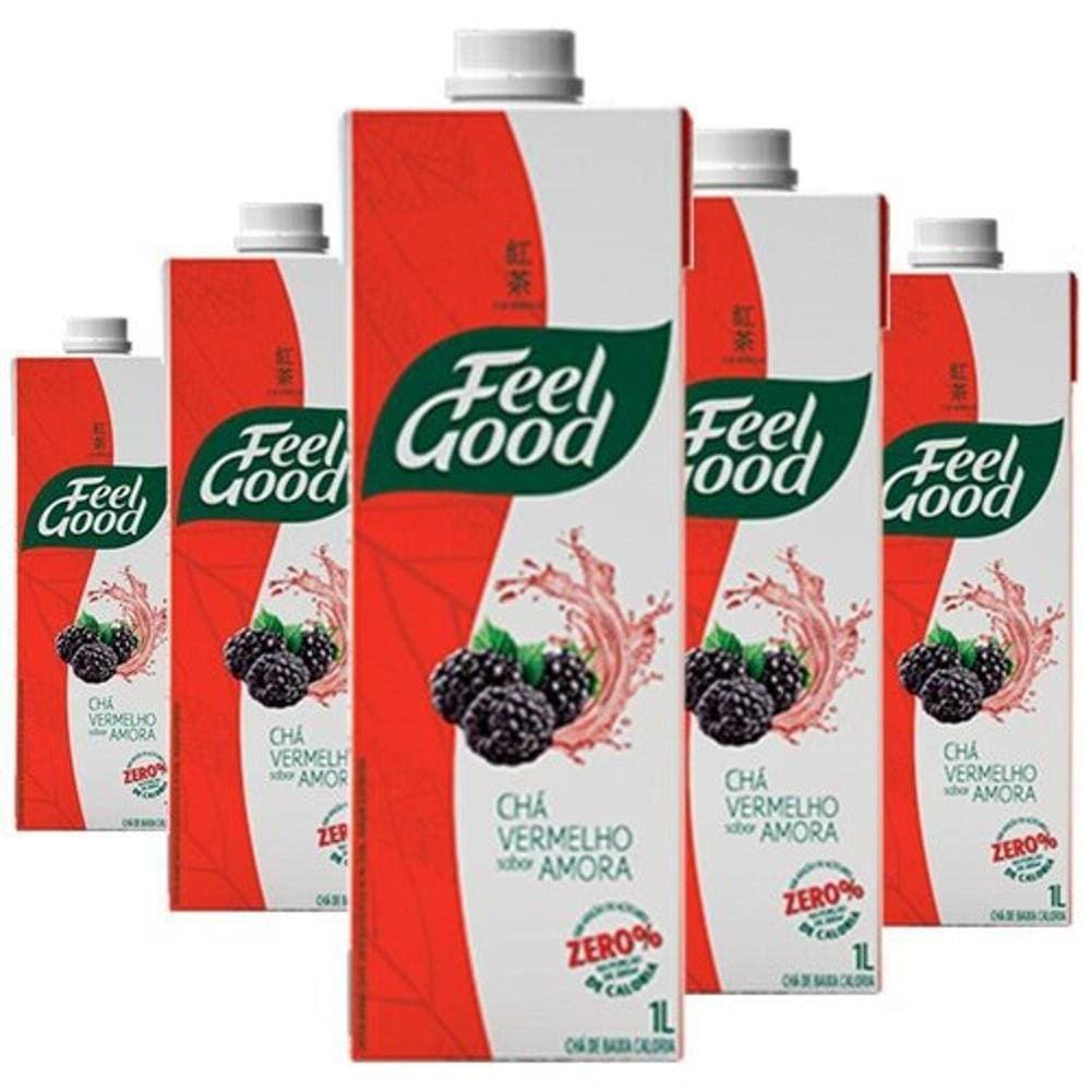 Chá Vermelho Com Amora Feel Good 1L 6 Unidades