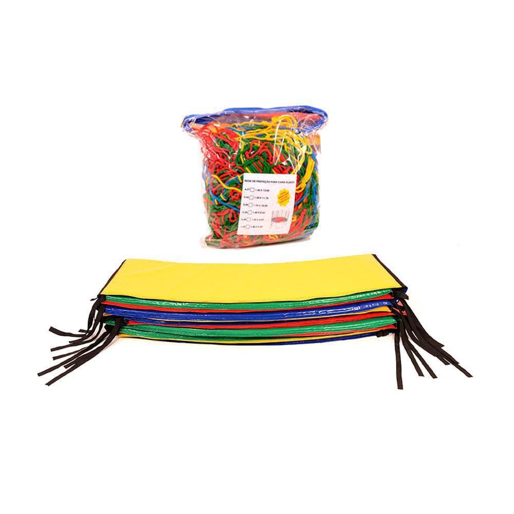 Kit Protetor De Molas E Rede De Proteção Cama Elástica 3,70M