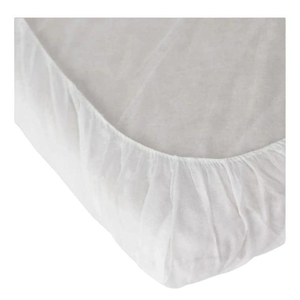 Lençol Tnt Branco Com Elástico Total 2,20 X 1,40M 50 Un