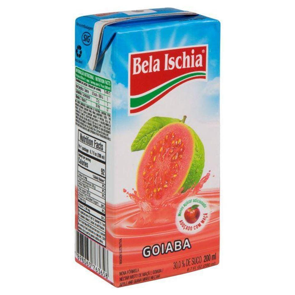 Kit 27 Caixinhas De Suco Pronto Goiaba Bela Ischia 200Ml