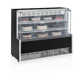 Vitrine Refrigerada Gelopar Dupla Função 1,10M Preto Vidro Reto GPEA-110R PR 220v