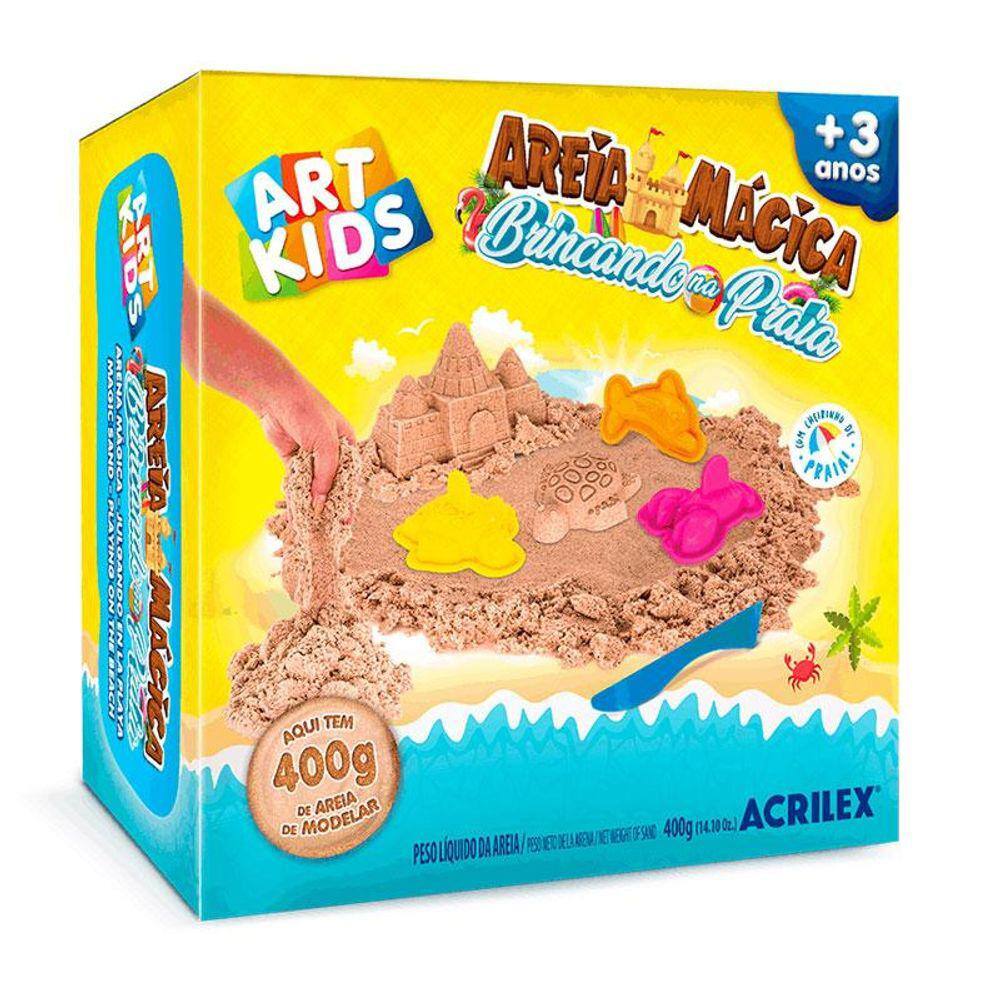 Kit Brincando na Praia Areía Mágica Art kids 5926 Acrilex