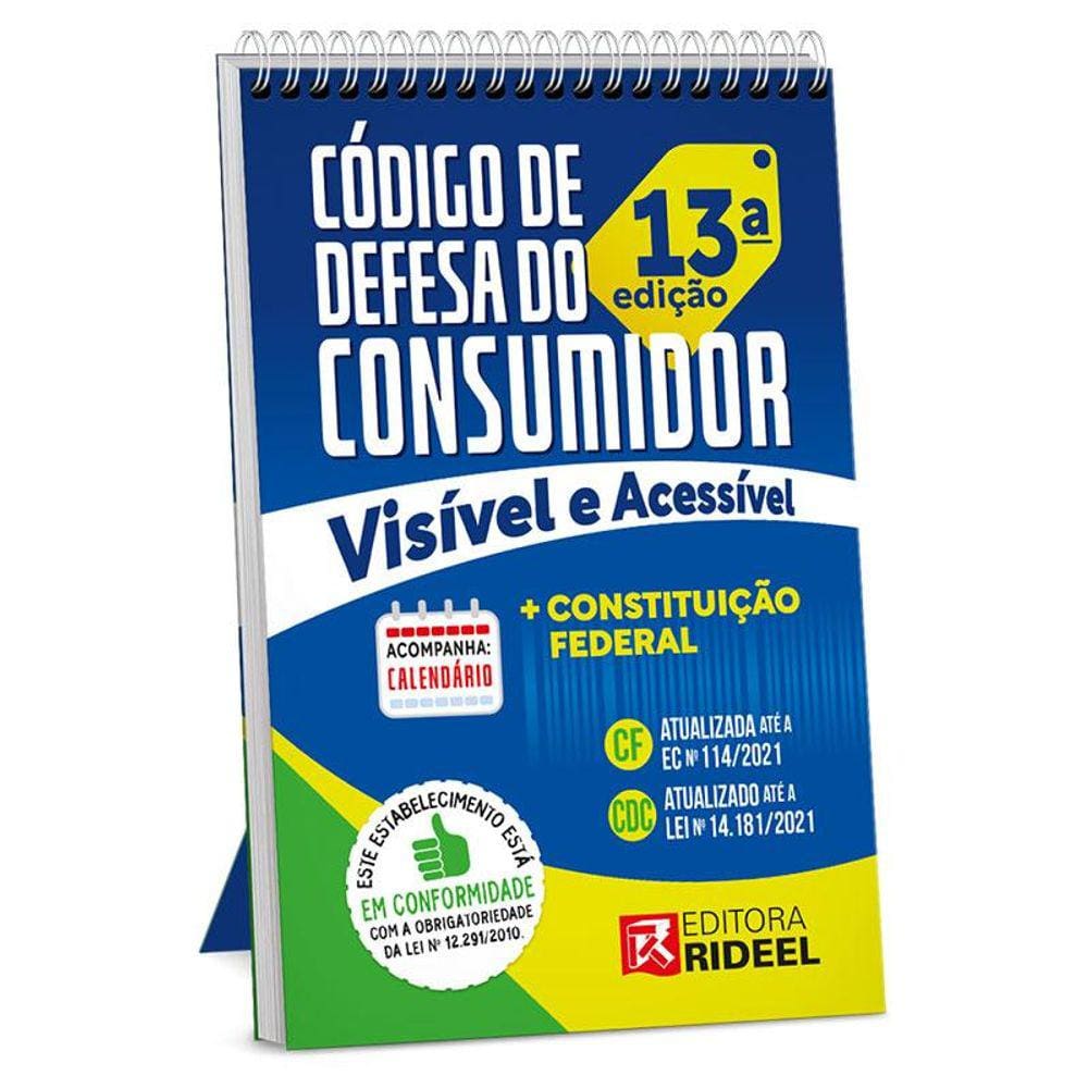 Livro código de defesa do consumidor Editora Rideel