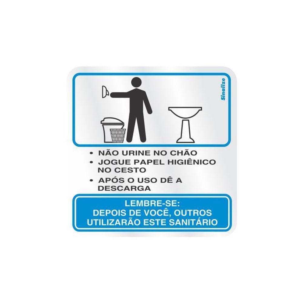 Placa de alumínio educativa masculino 120AJ Sinalize