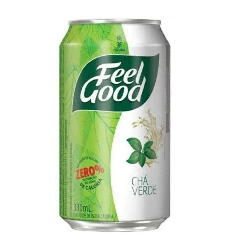 Kit 12 Chá Feel Good Verde Com Limão Lata 330Ml