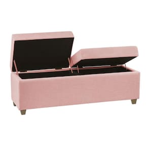 Recamier Bau Madri 1,40m Suede Rosa Bebe - Inova Decor