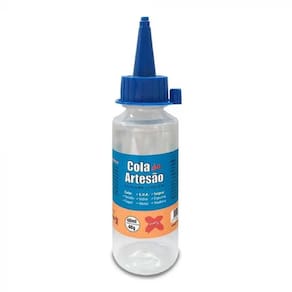 Cola de Silicone Líquida p/ Artesanato Eva Isopor Couro Papel Papelão 60ml
