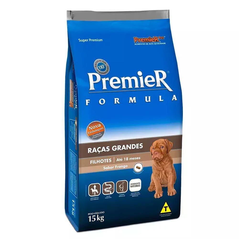 Ração Premier Fórmula Cães Filhotes Raças Grandes Frango 15Kg