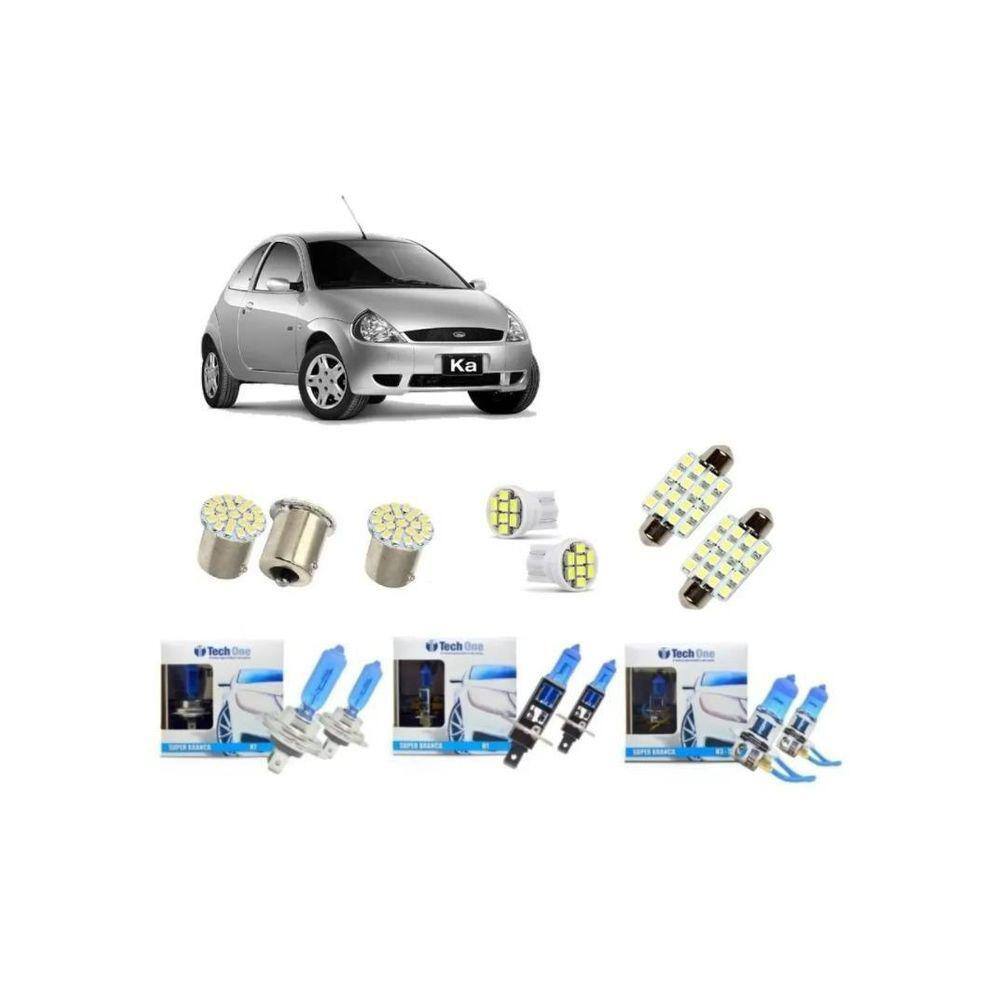 Kit Lâmpada Super Branca Ford Ka 97 98 99 00 A 07 Tipo Xenon