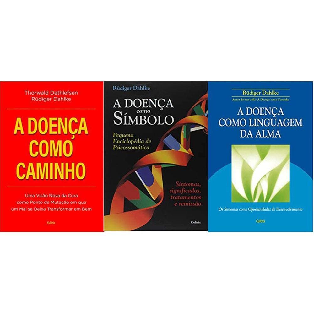 Kit 3 Livro Rdiger Dahlke A Doença Caminho + Símbolo + Alma