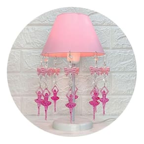 Abajur De Mesa Infantil Bailarinas Decorar Quarto Rosa Bebê