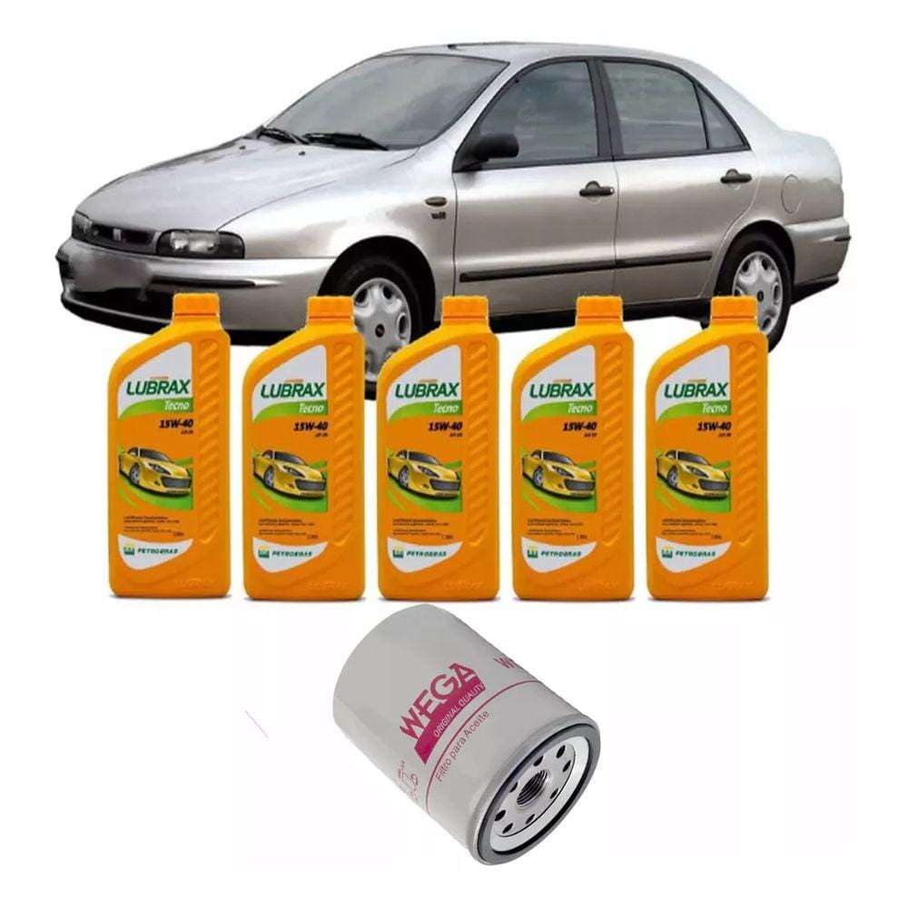 Kit Troca De Óleo Marea 2.0 99 a 02 Lubrax 15w40
