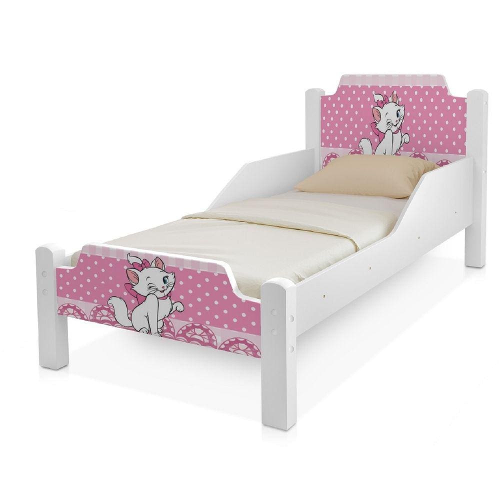 Cama para menina da Gatinha Marie com proteção lateral
