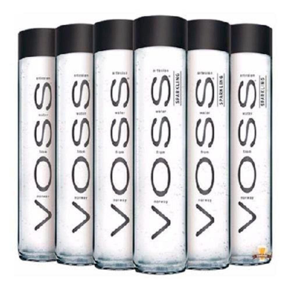 6X Água Voss Com Gás Vidro 375Ml