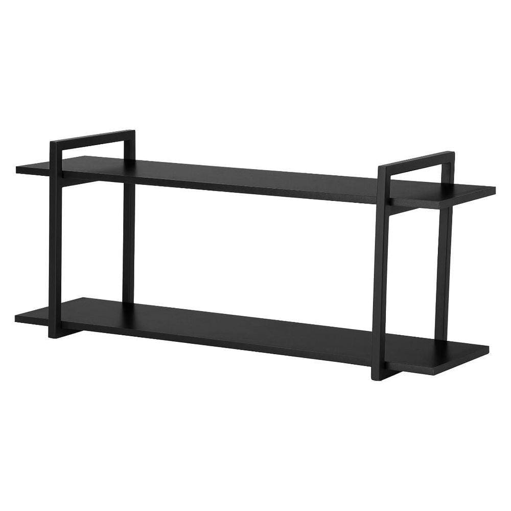 Nicho Banheiro Preto Com Prateleiras Preto 60Cm
