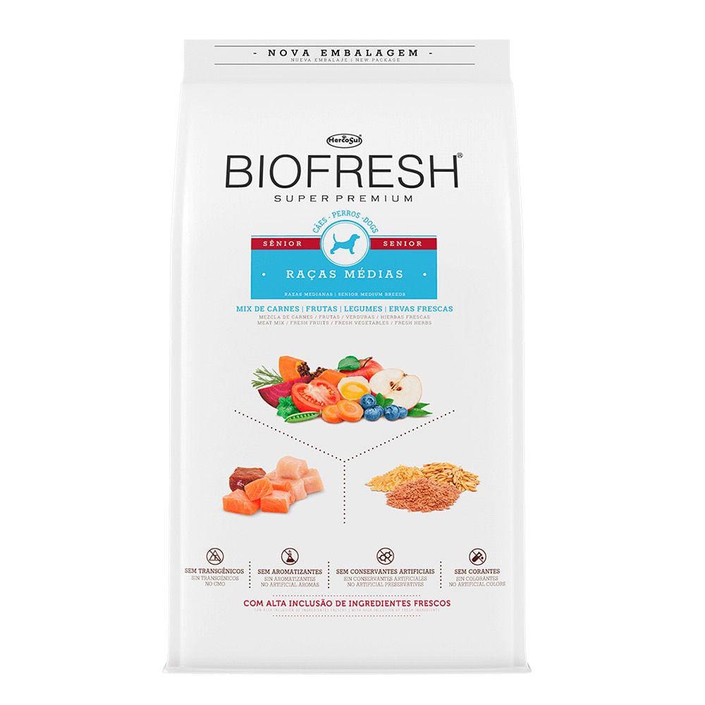 Ração Biofresh Cães Sênior Raças Médias 10,1kg