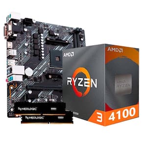 Kit Upgrade Amd Ryzen 3 4100, Placa Mãe A320m, 16Gb Ddr4, Neologic - Nli84718