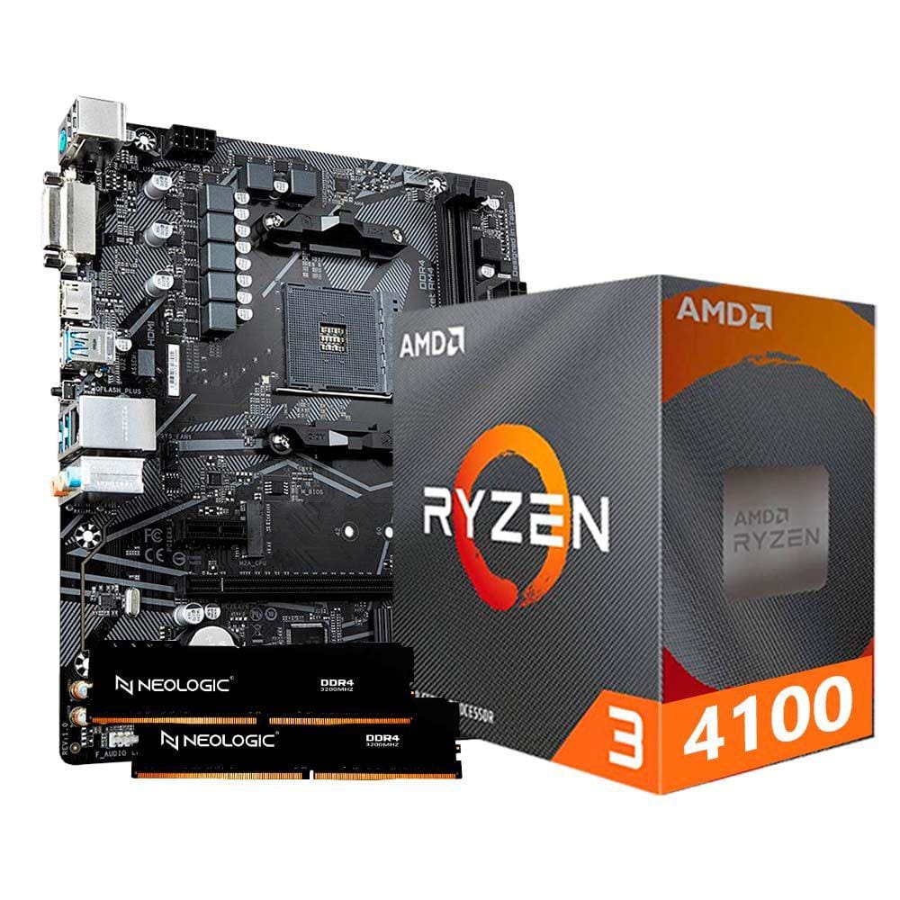 Kit Upgrade Amd Ryzen 3 4100, Placa Mãe A520m, 16Gb Ddr4, Neologic - Nli84720