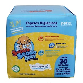 Tapete Higiênico Super Secao Baby Slim C/30 Unidades